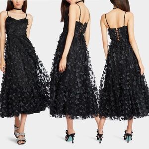 BETSEYS BUTTERFLY MAXI DRESS BLACK | Black | XS | NWOT